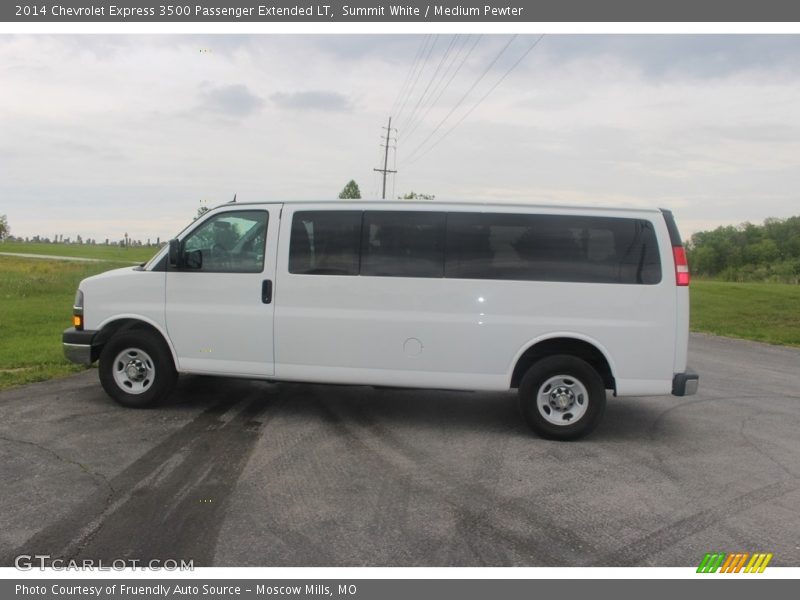 Summit White / Medium Pewter 2014 Chevrolet Express 3500 Passenger Extended LT