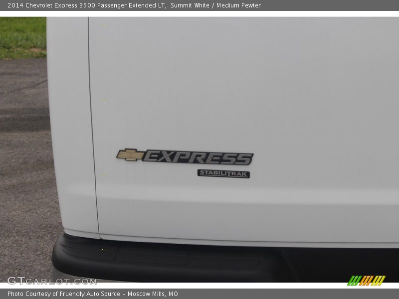 Summit White / Medium Pewter 2014 Chevrolet Express 3500 Passenger Extended LT