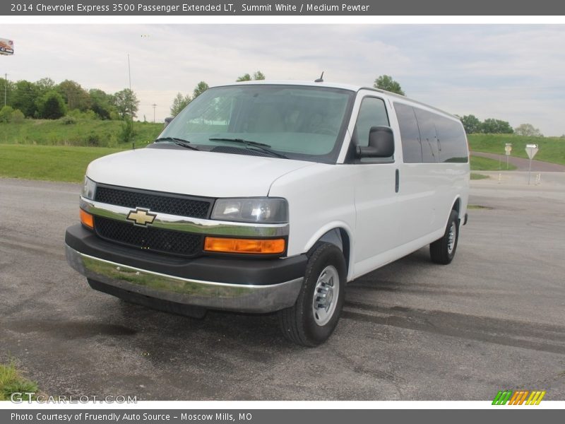 Summit White / Medium Pewter 2014 Chevrolet Express 3500 Passenger Extended LT