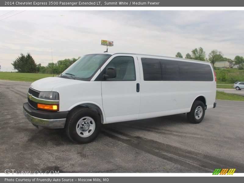 Summit White / Medium Pewter 2014 Chevrolet Express 3500 Passenger Extended LT