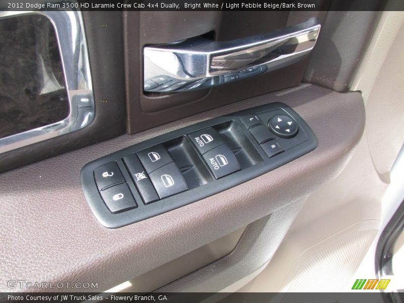 Bright White / Light Pebble Beige/Bark Brown 2012 Dodge Ram 3500 HD Laramie Crew Cab 4x4 Dually
