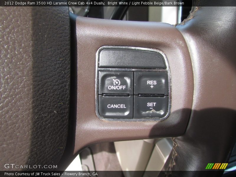 Bright White / Light Pebble Beige/Bark Brown 2012 Dodge Ram 3500 HD Laramie Crew Cab 4x4 Dually