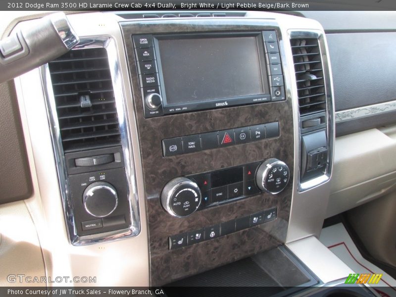 Bright White / Light Pebble Beige/Bark Brown 2012 Dodge Ram 3500 HD Laramie Crew Cab 4x4 Dually