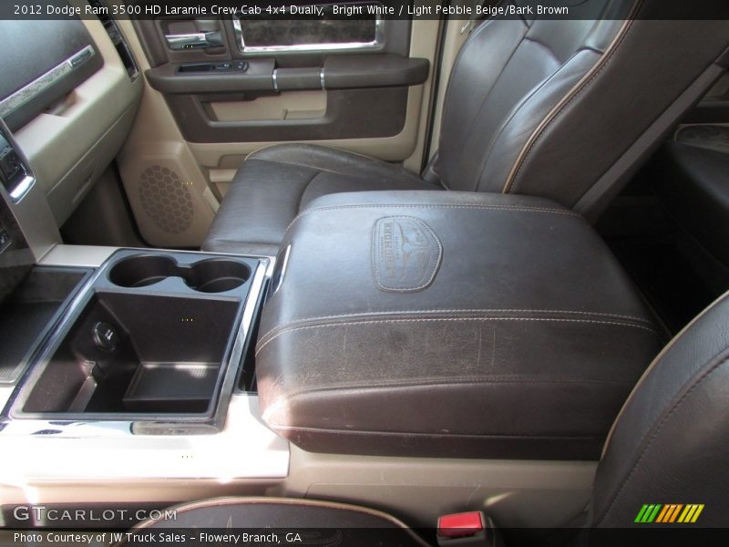 Bright White / Light Pebble Beige/Bark Brown 2012 Dodge Ram 3500 HD Laramie Crew Cab 4x4 Dually