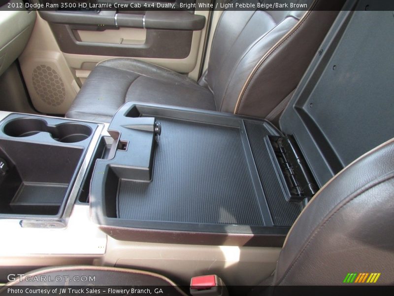 Bright White / Light Pebble Beige/Bark Brown 2012 Dodge Ram 3500 HD Laramie Crew Cab 4x4 Dually