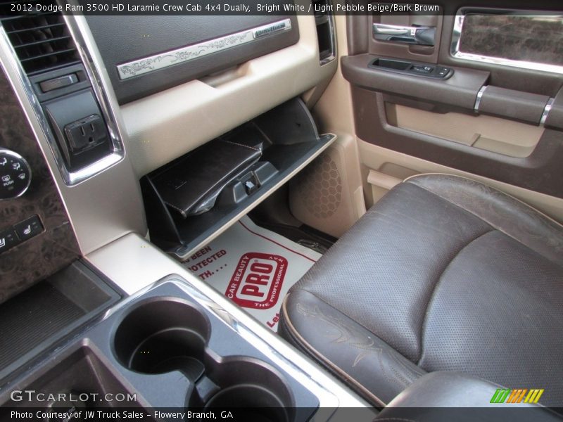 Bright White / Light Pebble Beige/Bark Brown 2012 Dodge Ram 3500 HD Laramie Crew Cab 4x4 Dually