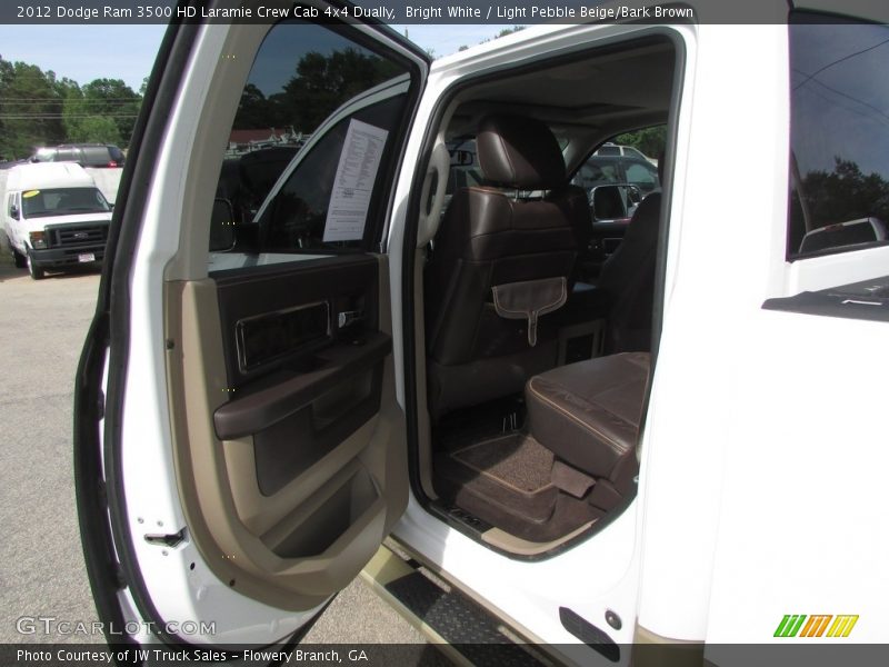 Bright White / Light Pebble Beige/Bark Brown 2012 Dodge Ram 3500 HD Laramie Crew Cab 4x4 Dually