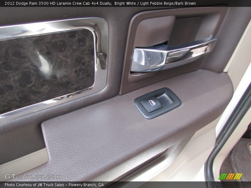 Bright White / Light Pebble Beige/Bark Brown 2012 Dodge Ram 3500 HD Laramie Crew Cab 4x4 Dually