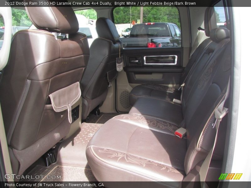 Bright White / Light Pebble Beige/Bark Brown 2012 Dodge Ram 3500 HD Laramie Crew Cab 4x4 Dually