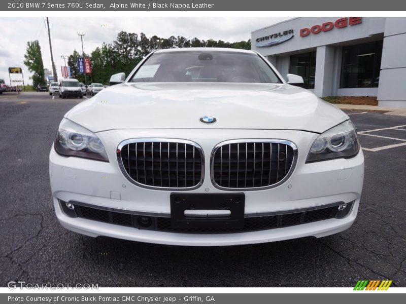 Alpine White / Black Nappa Leather 2010 BMW 7 Series 760Li Sedan