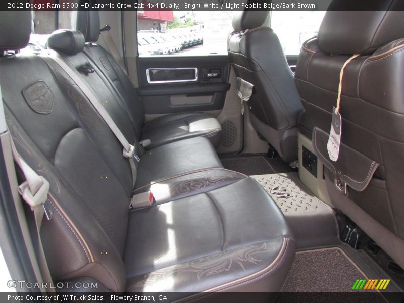 Bright White / Light Pebble Beige/Bark Brown 2012 Dodge Ram 3500 HD Laramie Crew Cab 4x4 Dually