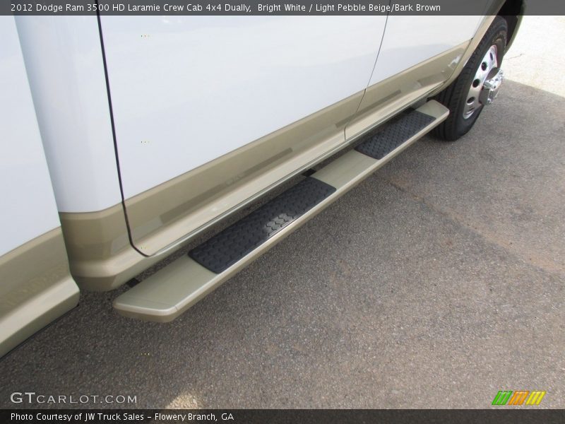 Bright White / Light Pebble Beige/Bark Brown 2012 Dodge Ram 3500 HD Laramie Crew Cab 4x4 Dually