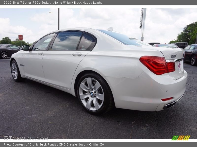 Alpine White / Black Nappa Leather 2010 BMW 7 Series 760Li Sedan