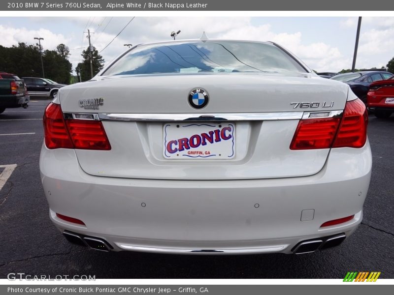 Alpine White / Black Nappa Leather 2010 BMW 7 Series 760Li Sedan