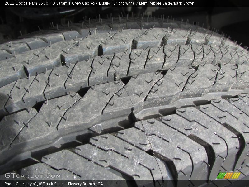 Bright White / Light Pebble Beige/Bark Brown 2012 Dodge Ram 3500 HD Laramie Crew Cab 4x4 Dually
