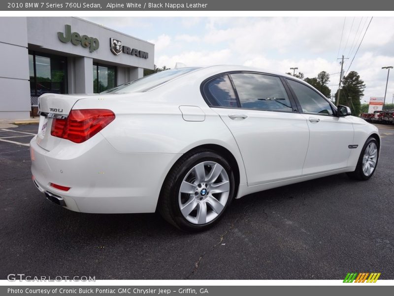 Alpine White / Black Nappa Leather 2010 BMW 7 Series 760Li Sedan