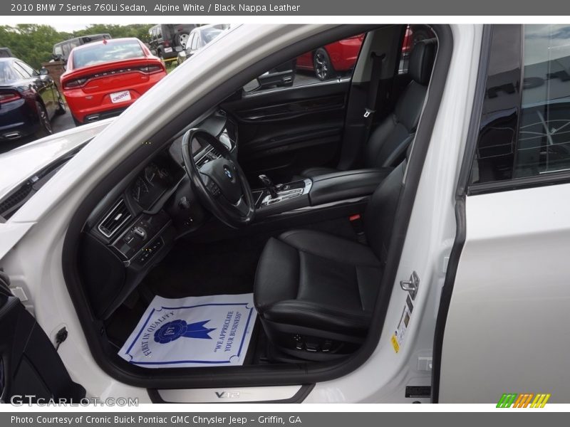 Alpine White / Black Nappa Leather 2010 BMW 7 Series 760Li Sedan