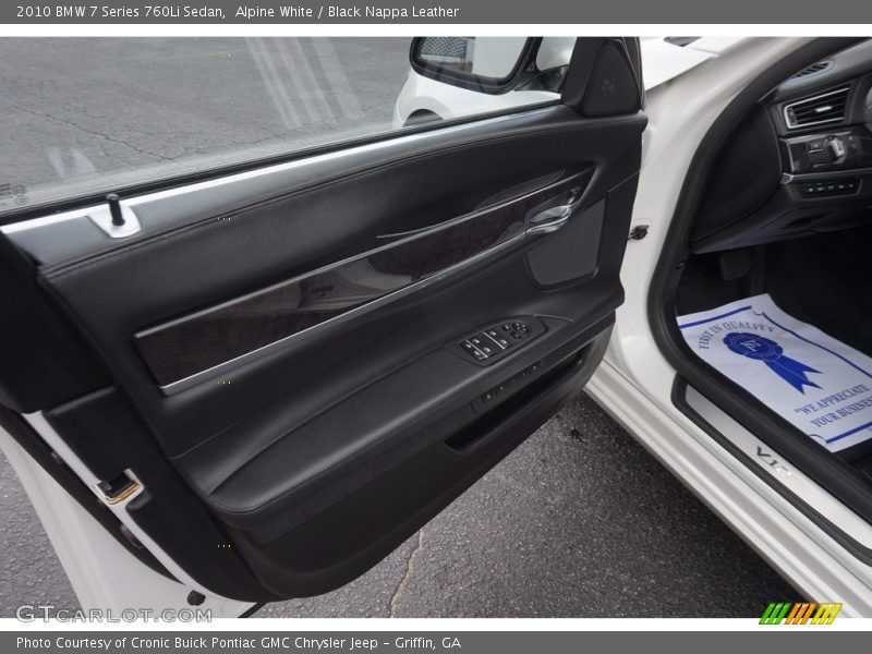Alpine White / Black Nappa Leather 2010 BMW 7 Series 760Li Sedan