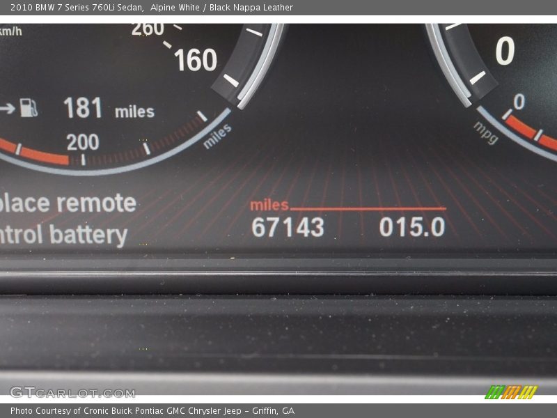 Alpine White / Black Nappa Leather 2010 BMW 7 Series 760Li Sedan