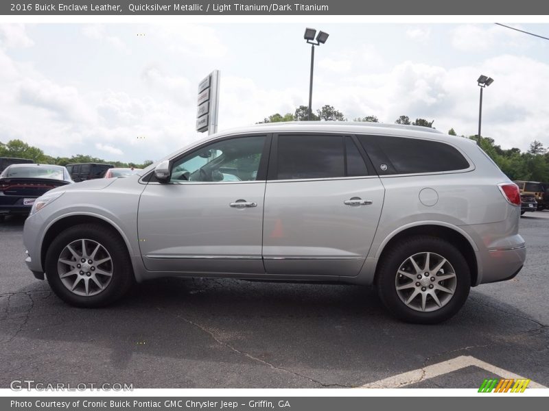Quicksilver Metallic / Light Titanium/Dark Titanium 2016 Buick Enclave Leather