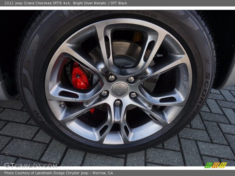 Bright Silver Metallic / SRT Black 2012 Jeep Grand Cherokee SRT8 4x4