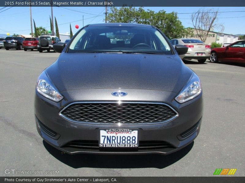 Magnetic Metallic / Charcoal Black 2015 Ford Focus S Sedan