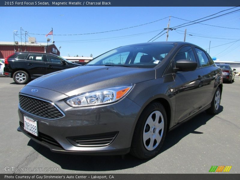 Magnetic Metallic / Charcoal Black 2015 Ford Focus S Sedan