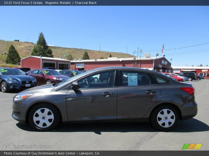 Magnetic Metallic / Charcoal Black 2015 Ford Focus S Sedan