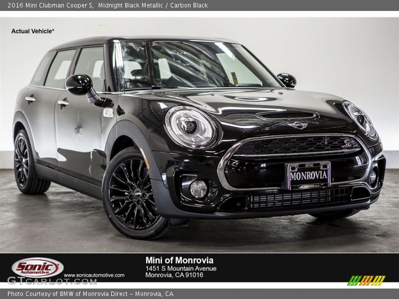 Midnight Black Metallic / Carbon Black 2016 Mini Clubman Cooper S