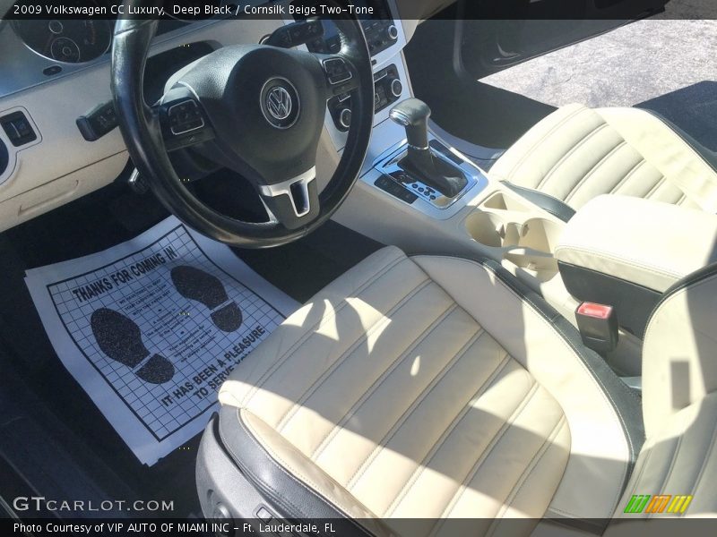 Deep Black / Cornsilk Beige Two-Tone 2009 Volkswagen CC Luxury