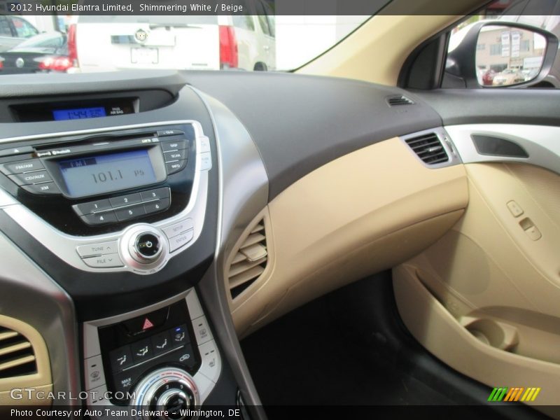 Shimmering White / Beige 2012 Hyundai Elantra Limited