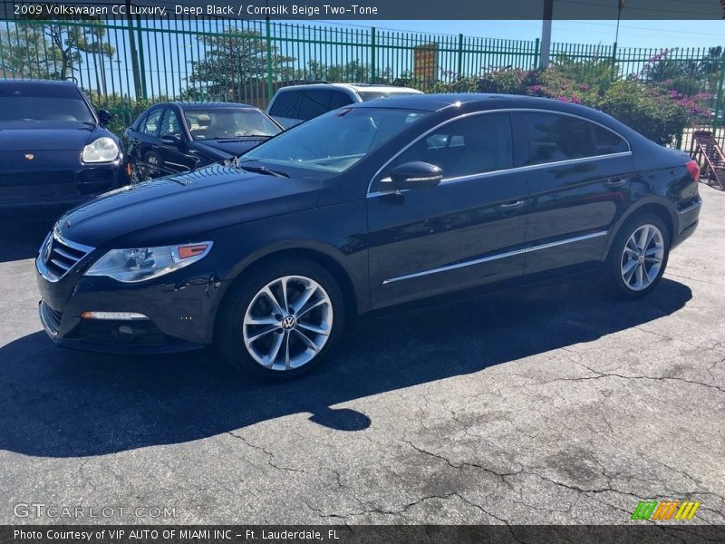 Deep Black / Cornsilk Beige Two-Tone 2009 Volkswagen CC Luxury