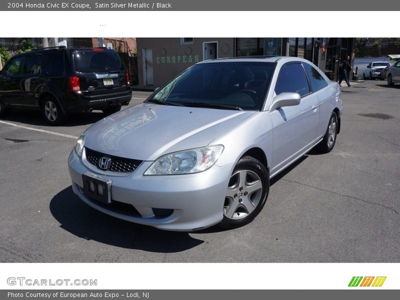 Satin Silver Metallic / Black 2004 Honda Civic EX Coupe