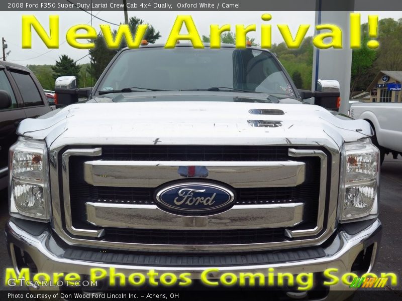 Oxford White / Camel 2008 Ford F350 Super Duty Lariat Crew Cab 4x4 Dually