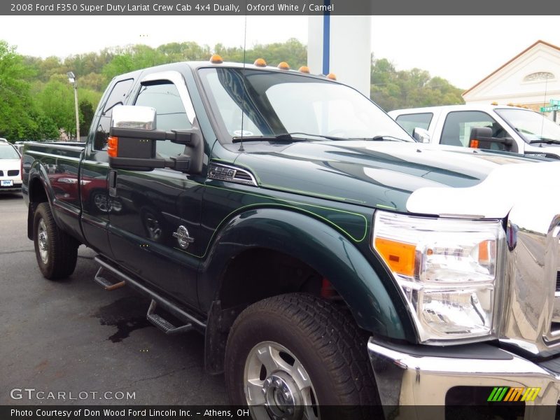 Oxford White / Camel 2008 Ford F350 Super Duty Lariat Crew Cab 4x4 Dually