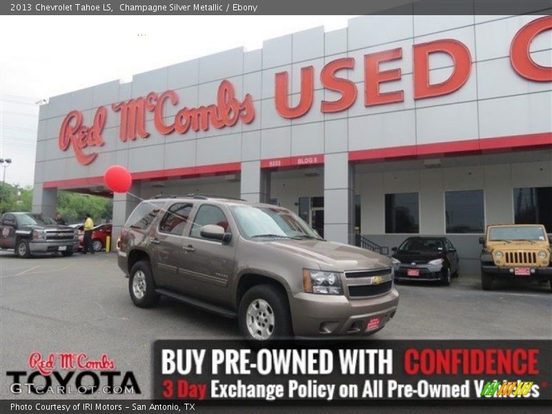 Champagne Silver Metallic / Ebony 2013 Chevrolet Tahoe LS