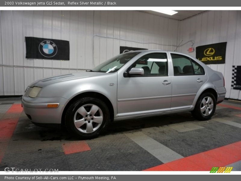 Reflex Silver Metallic / Black 2003 Volkswagen Jetta GLS Sedan