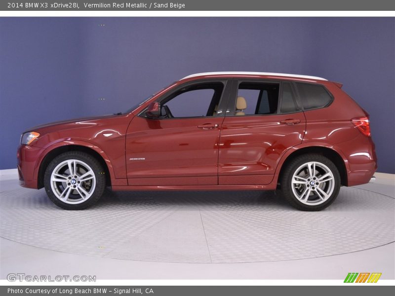 Vermilion Red Metallic / Sand Beige 2014 BMW X3 xDrive28i