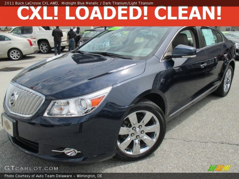 Midnight Blue Metallic / Dark Titanium/Light Titanium 2011 Buick LaCrosse CXL AWD