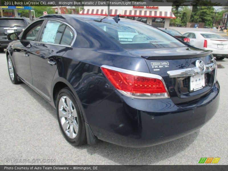 Midnight Blue Metallic / Dark Titanium/Light Titanium 2011 Buick LaCrosse CXL AWD