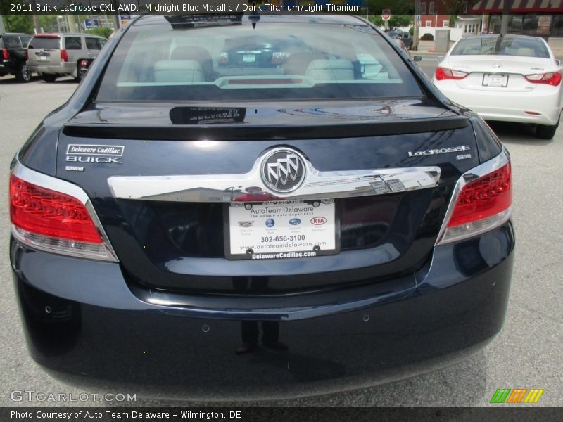 Midnight Blue Metallic / Dark Titanium/Light Titanium 2011 Buick LaCrosse CXL AWD