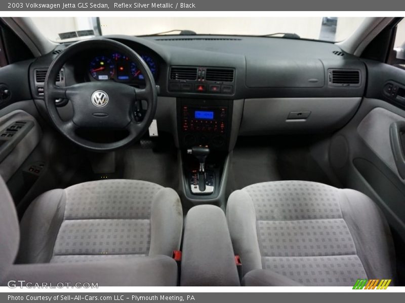 Reflex Silver Metallic / Black 2003 Volkswagen Jetta GLS Sedan
