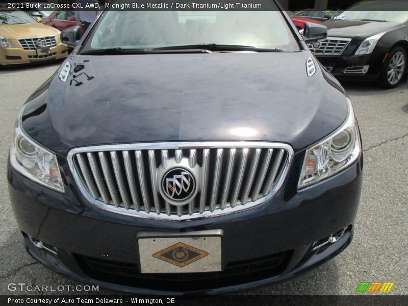Midnight Blue Metallic / Dark Titanium/Light Titanium 2011 Buick LaCrosse CXL AWD