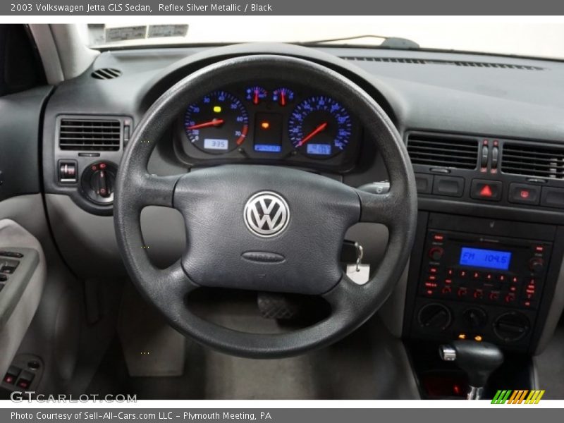 Reflex Silver Metallic / Black 2003 Volkswagen Jetta GLS Sedan