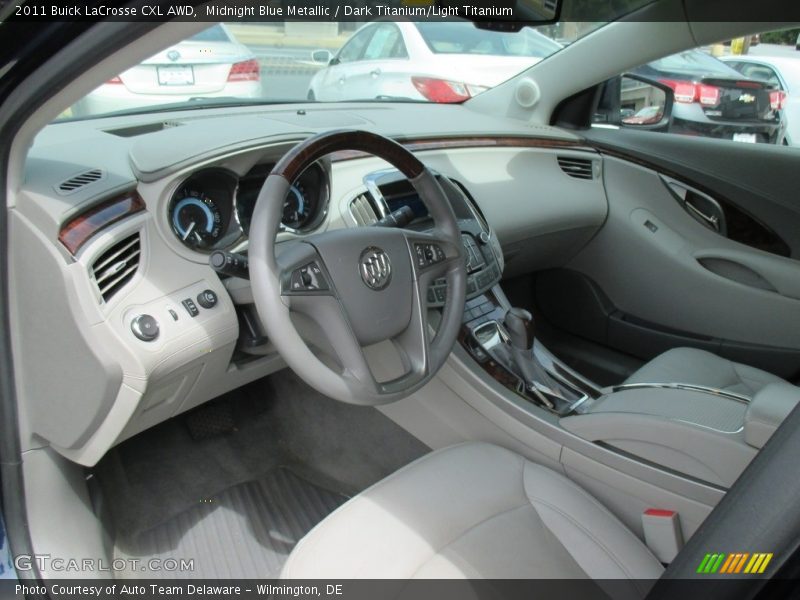 Midnight Blue Metallic / Dark Titanium/Light Titanium 2011 Buick LaCrosse CXL AWD