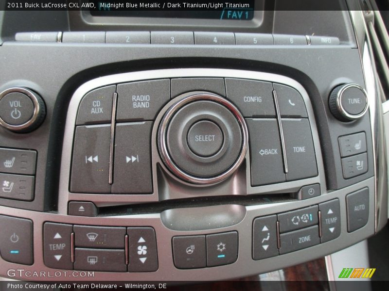 Midnight Blue Metallic / Dark Titanium/Light Titanium 2011 Buick LaCrosse CXL AWD