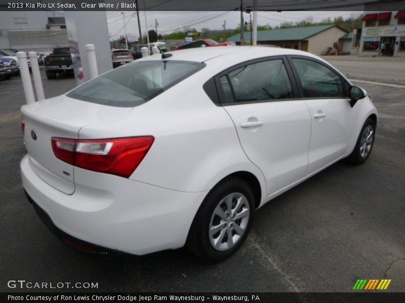Clear White / Black 2013 Kia Rio LX Sedan