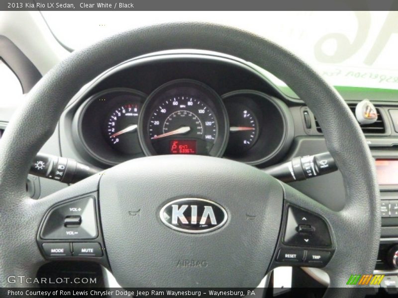 Clear White / Black 2013 Kia Rio LX Sedan