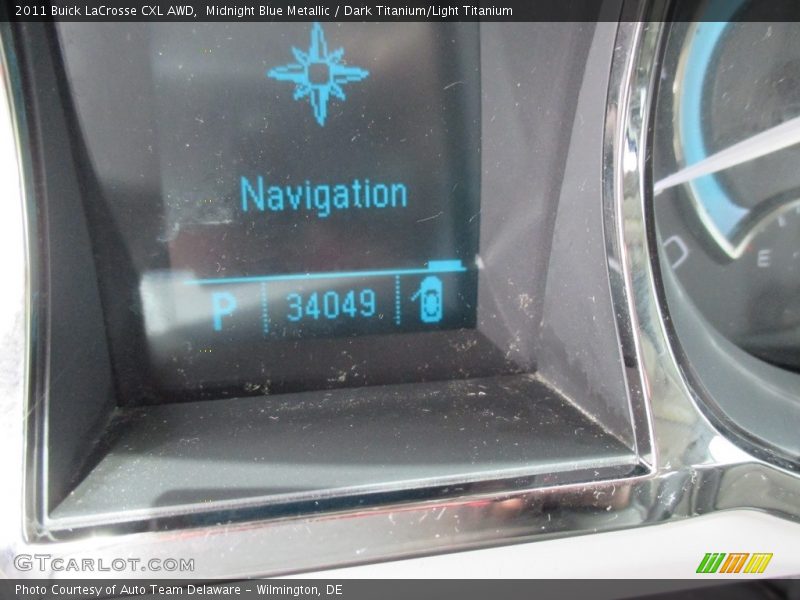 Midnight Blue Metallic / Dark Titanium/Light Titanium 2011 Buick LaCrosse CXL AWD