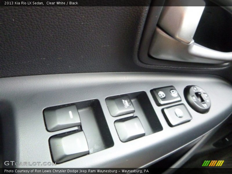 Clear White / Black 2013 Kia Rio LX Sedan